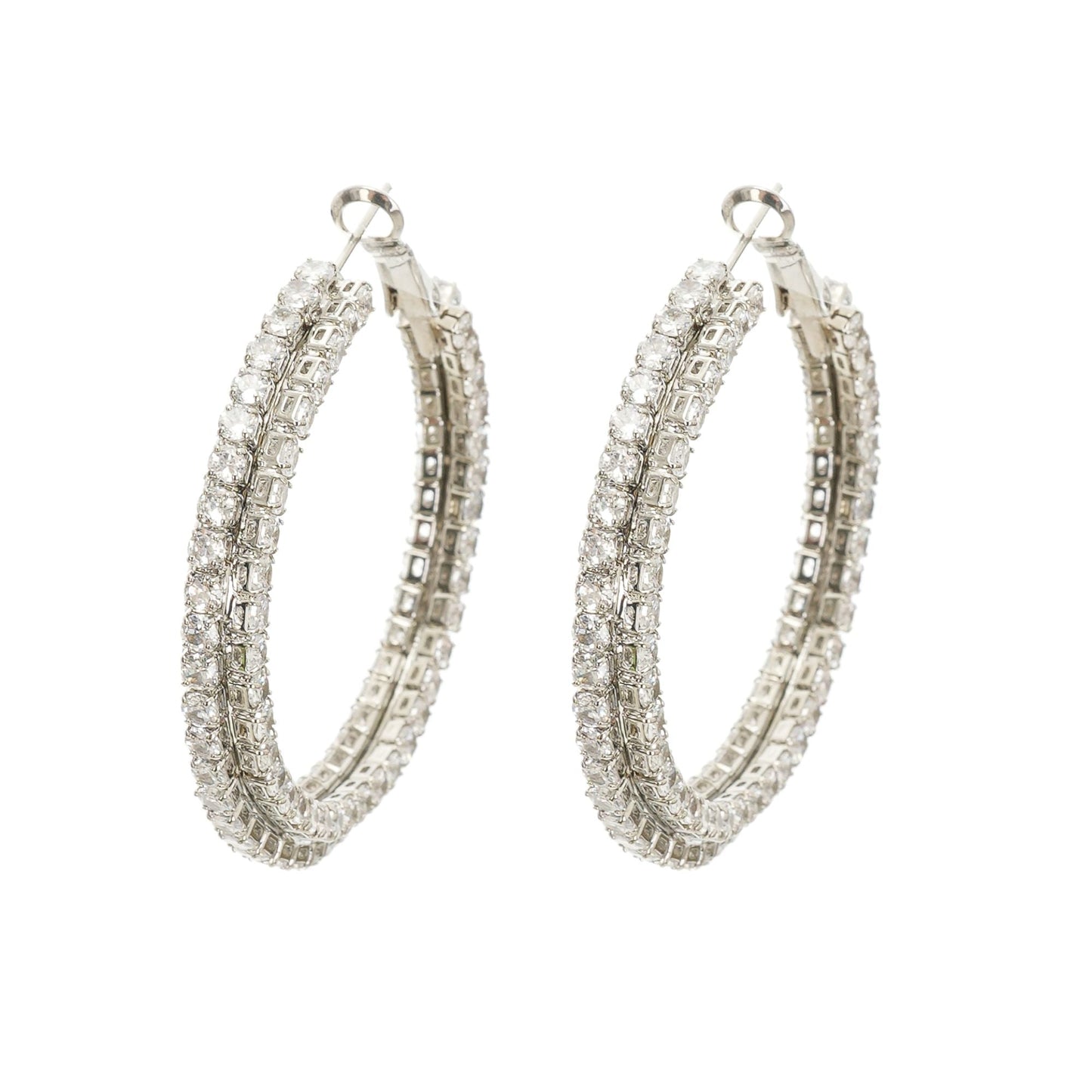 Saira crystal circle earrings