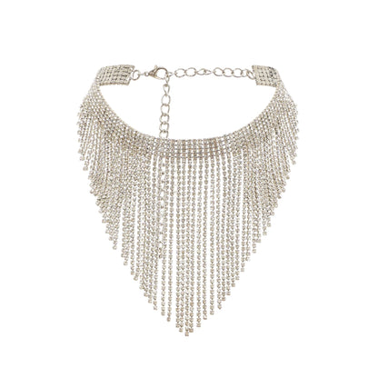 Natassia fringed crystal necklace