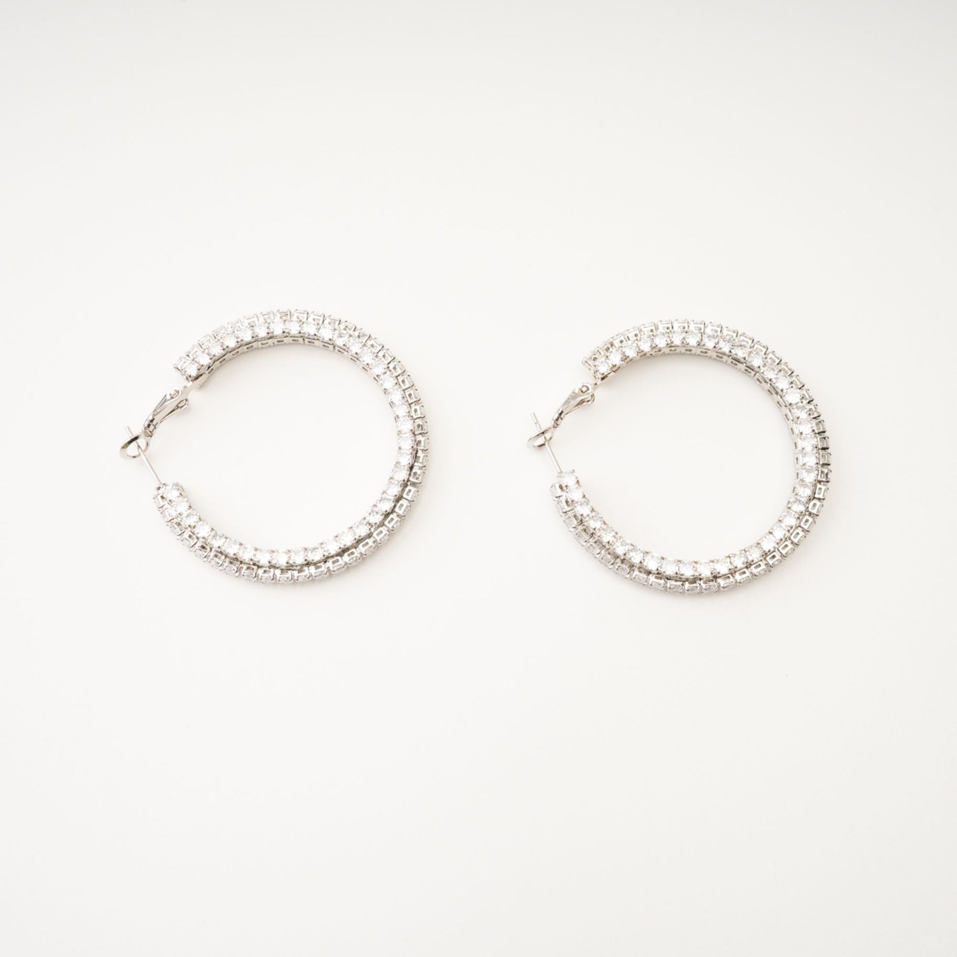 Saira crystal circle earrings