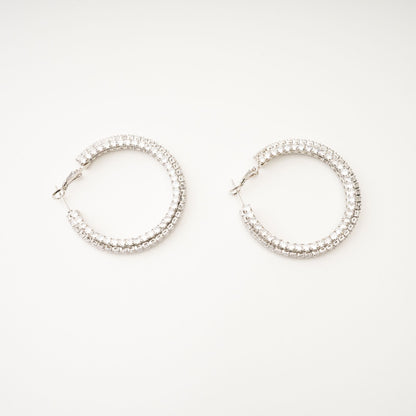 Saira crystal circle earrings