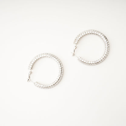 Saira crystal circle earrings