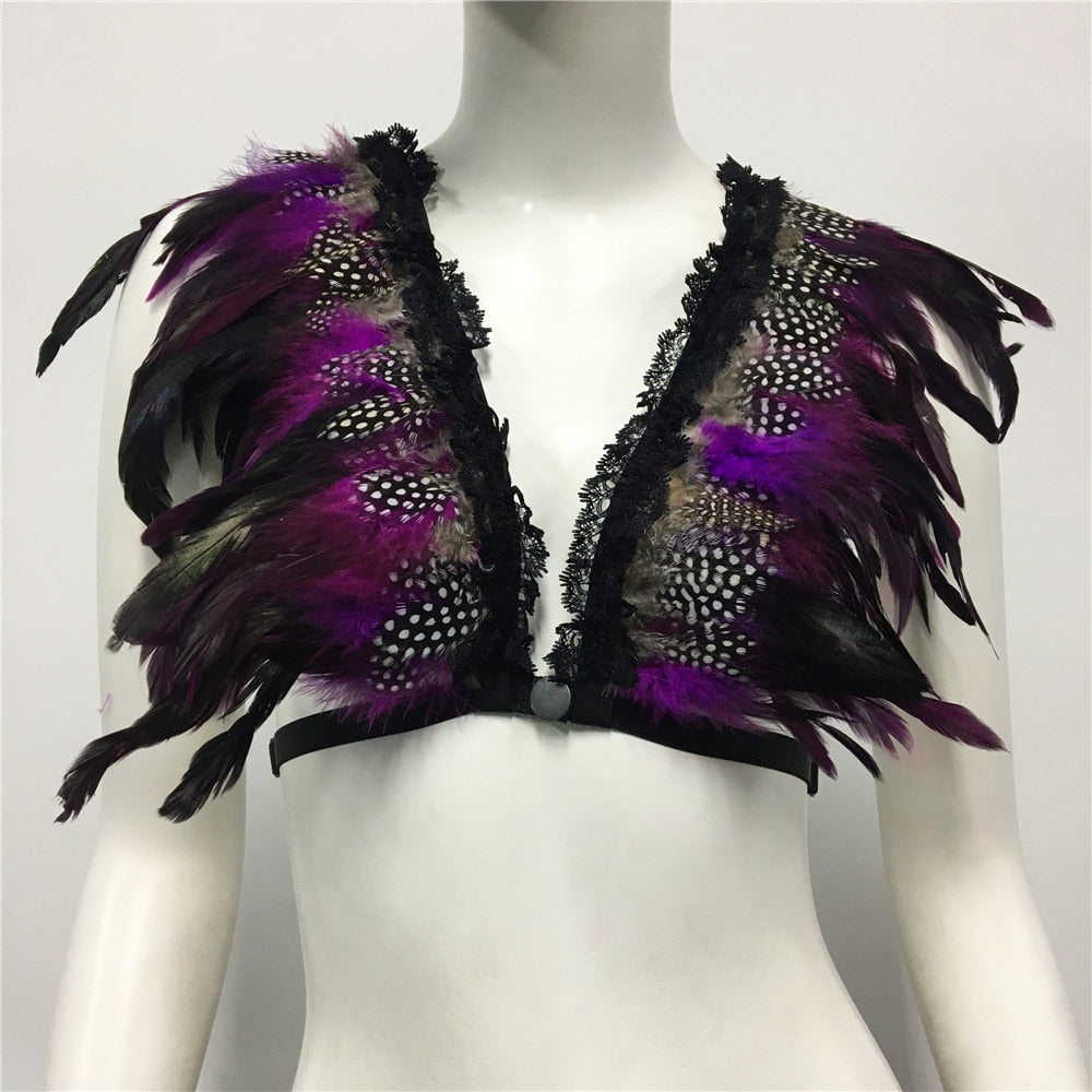 Boldessa® Feather Nightclub Crop Top