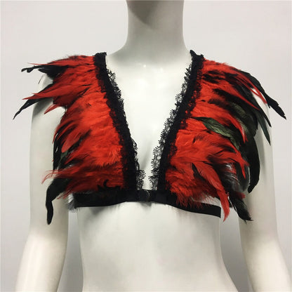 Boldessa® Feather Nightclub Crop Top