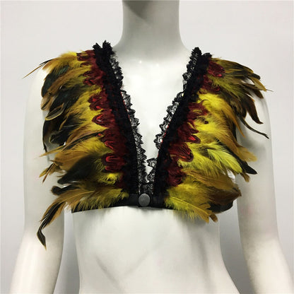 Boldessa® Feather Nightclub Crop Top