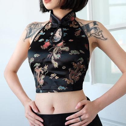 Boldessa® Slay The Dragon Print Crop Top