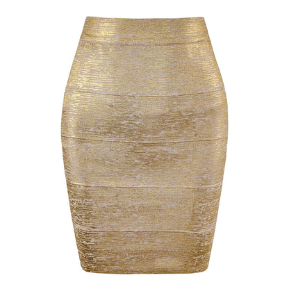 Boldessa® Glitter & Gold Pencil Skirt