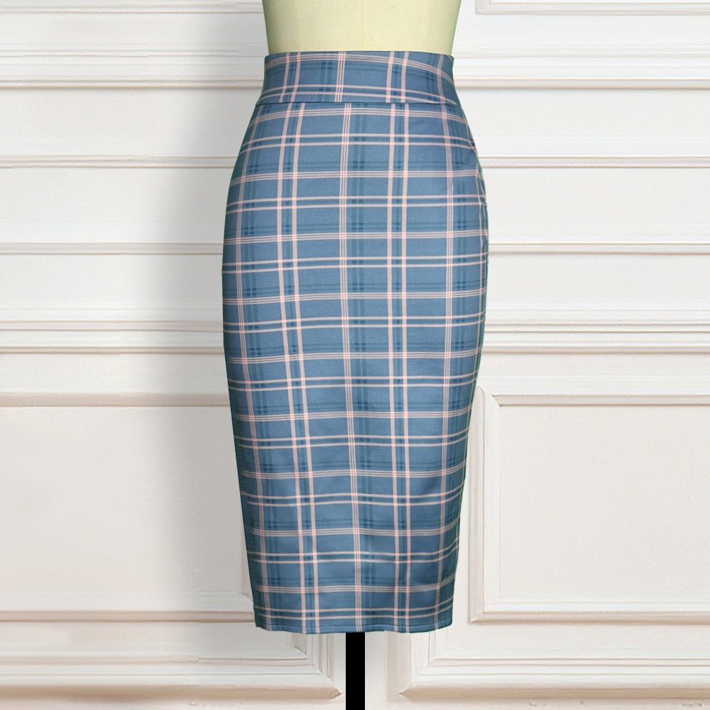 Boldessa® Best In Town Plaid Midi Skirt