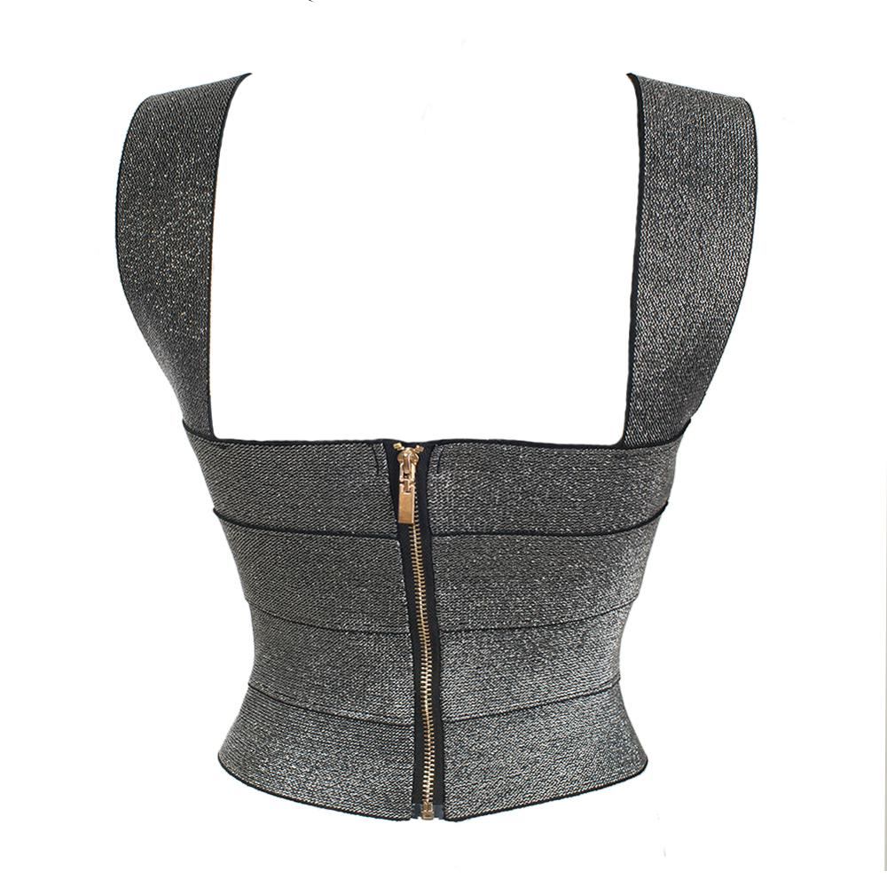 Boldessa® Black Mate Bandaged Crop Top