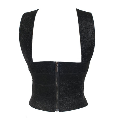 Boldessa® Black Mate Bandaged Crop Top