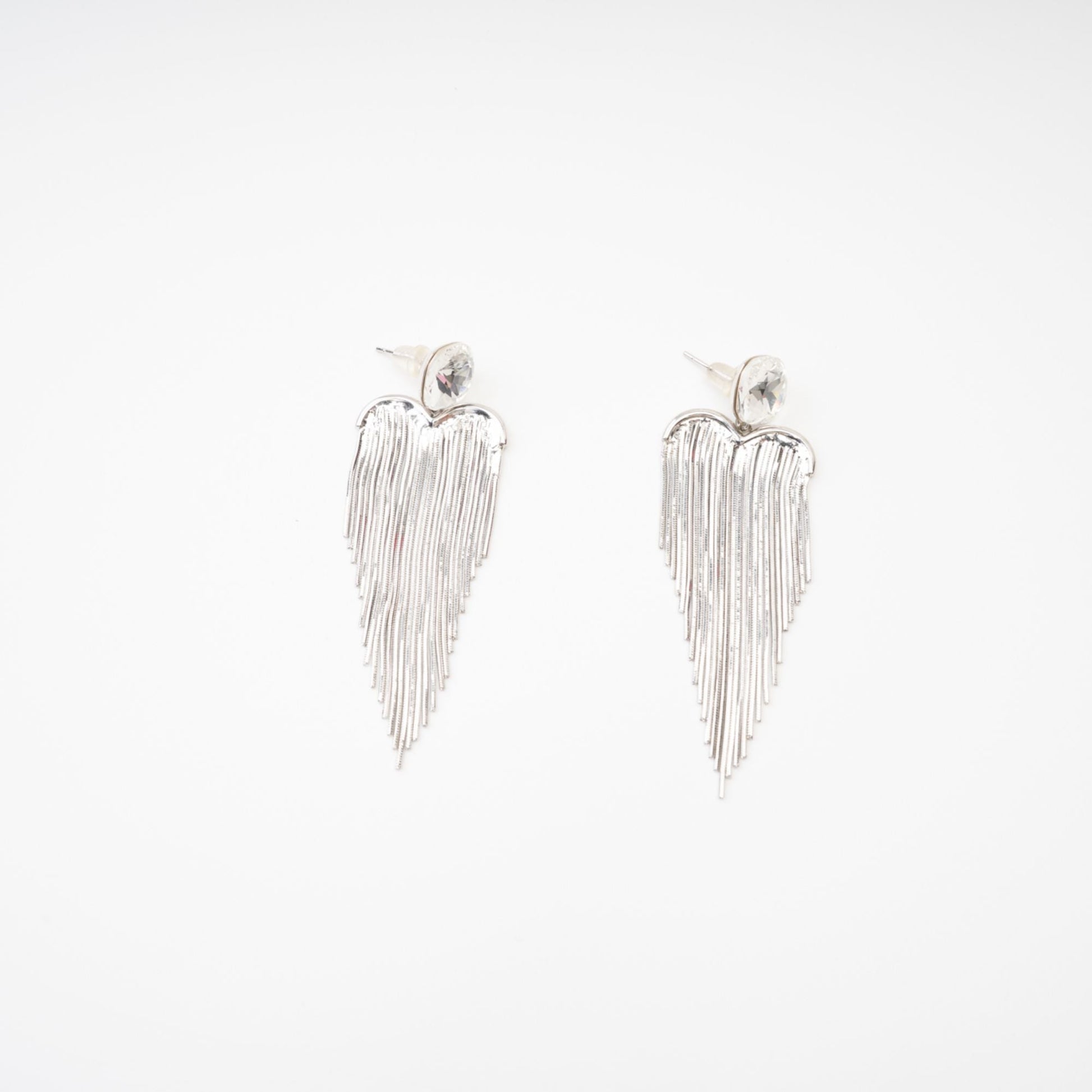 Eulalie silver tassel earrings