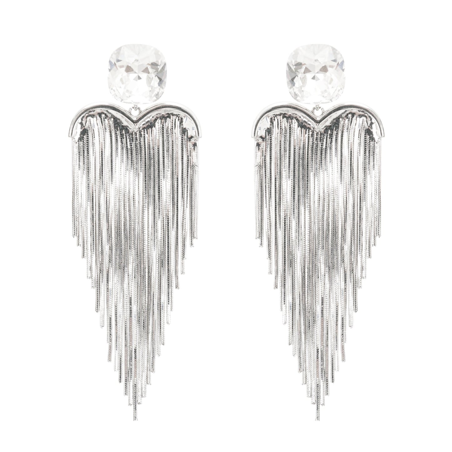 Eulalie silver tassel earrings