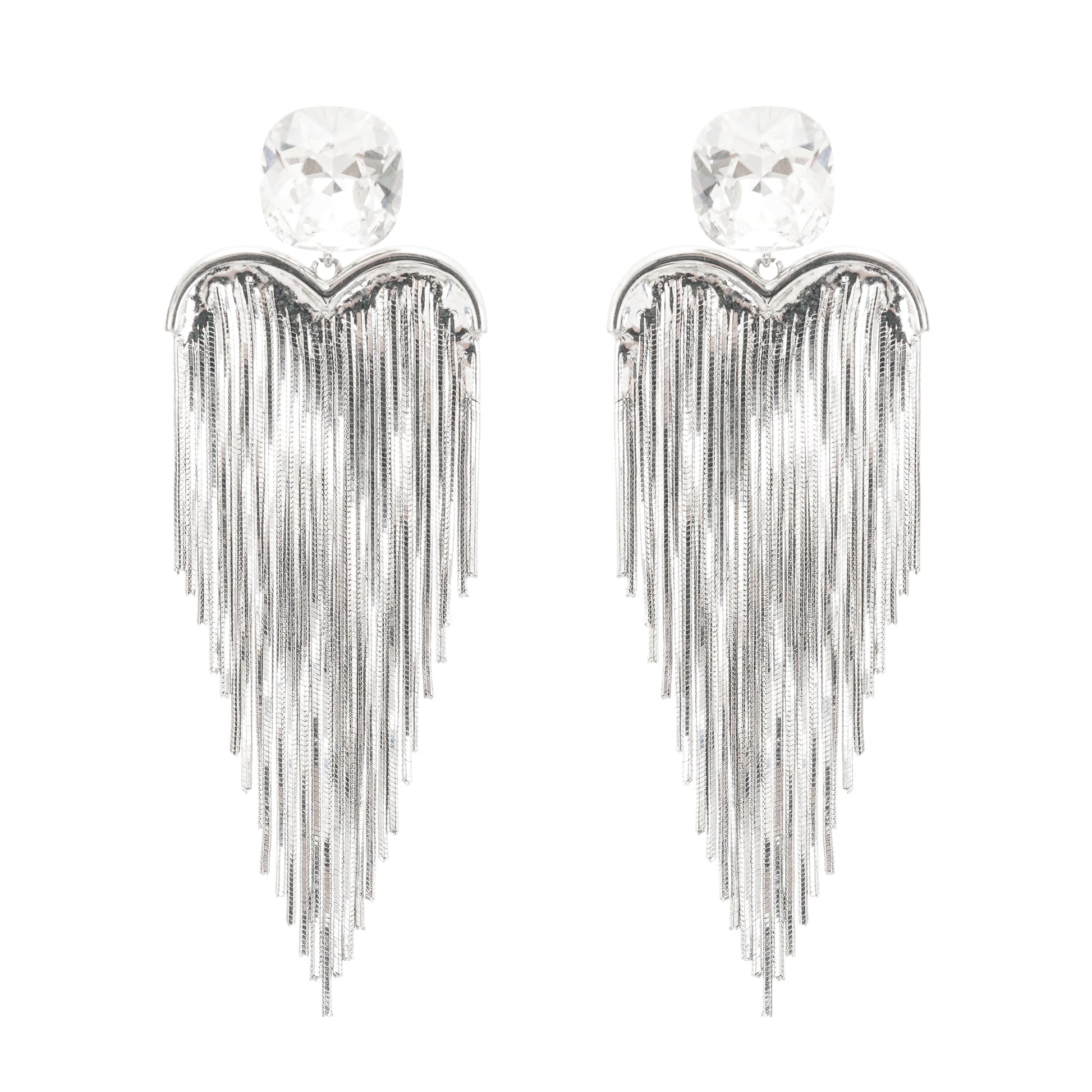 Eulalie silver tassel earrings