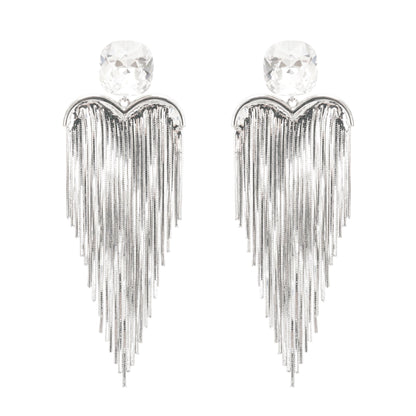 Eulalie silver tassel earrings