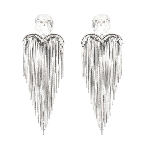 Eulalie silver tassel earrings