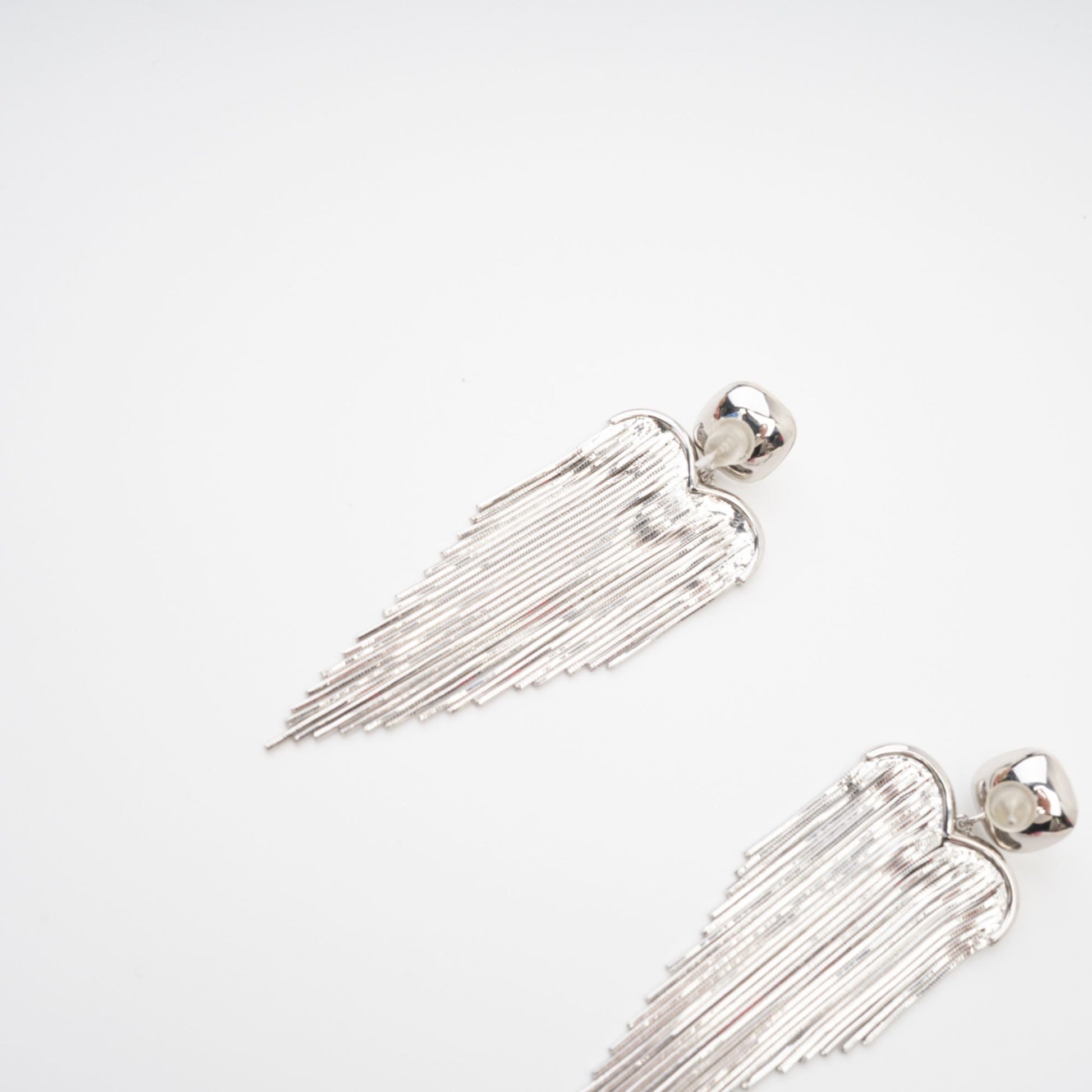 Eulalie silver tassel earrings