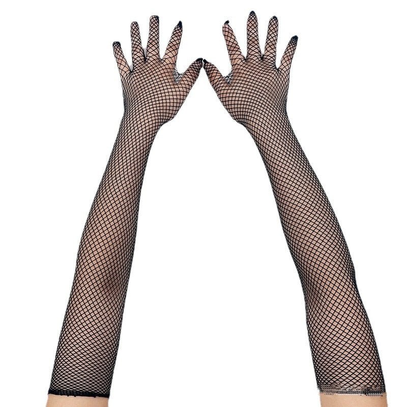 Fishnet Long Sleeve Gloves