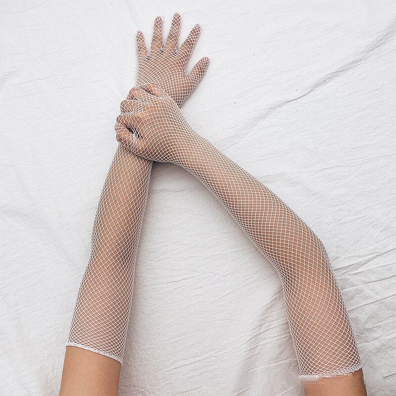 Fishnet Long Sleeve Gloves