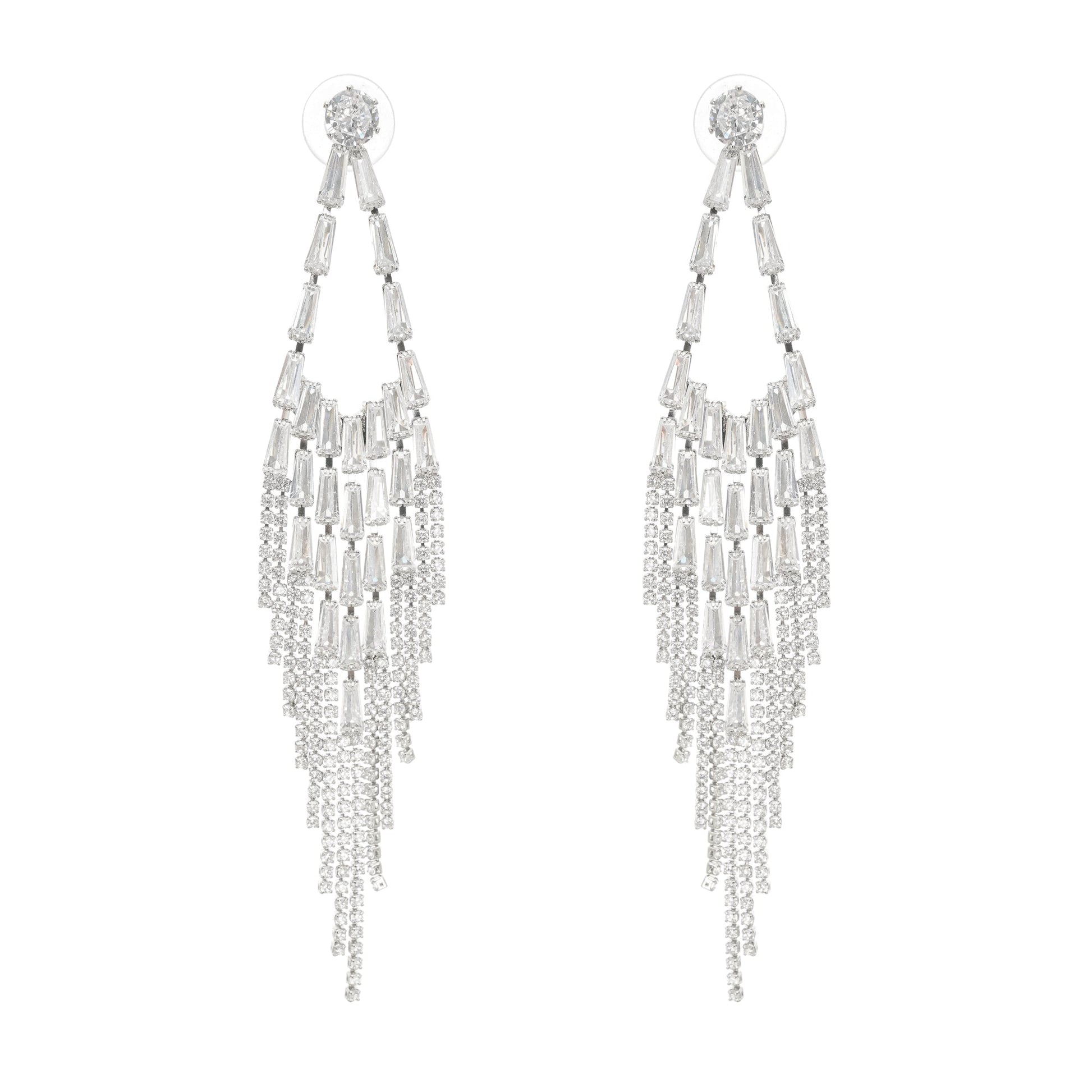 Isabelle crystal-embellished drop earrings