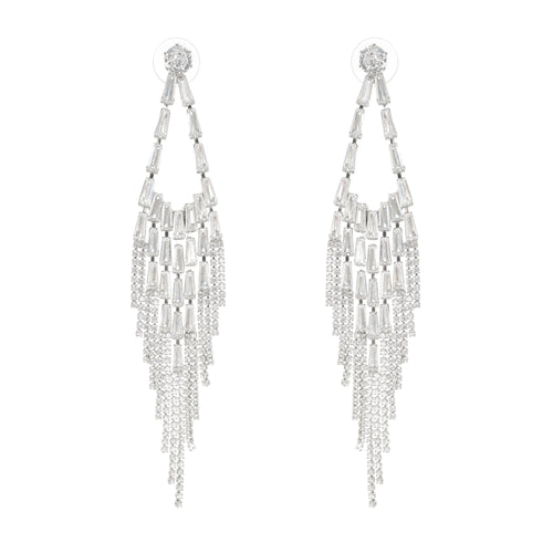 Isabelle crystal-embellished drop earrings