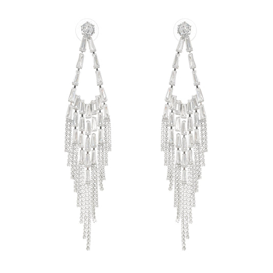 Isabelle crystal-embellished drop earrings