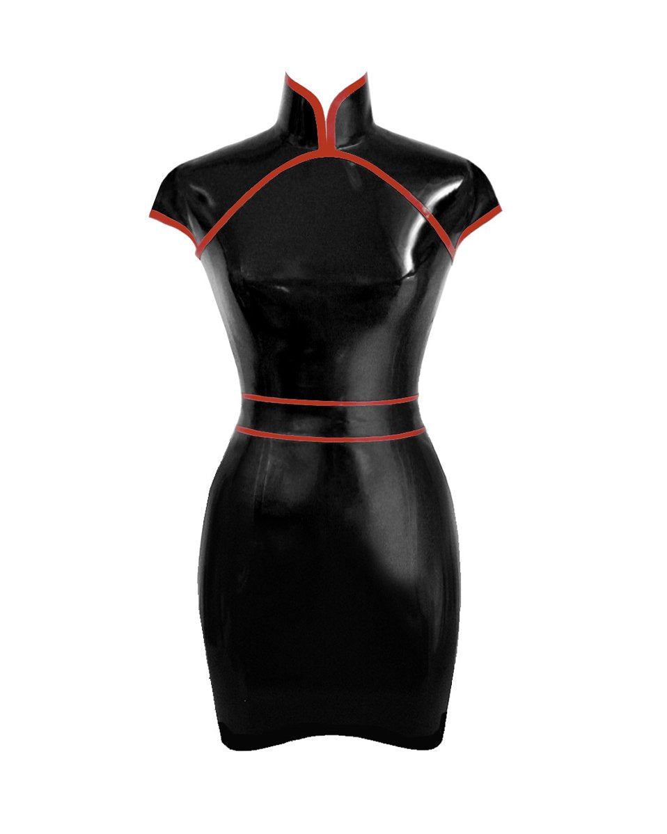 Chinese Style Cheongsam Latex Dress