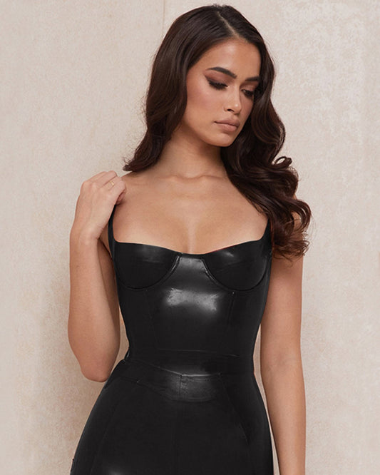 Latex Bustier Bodysuit