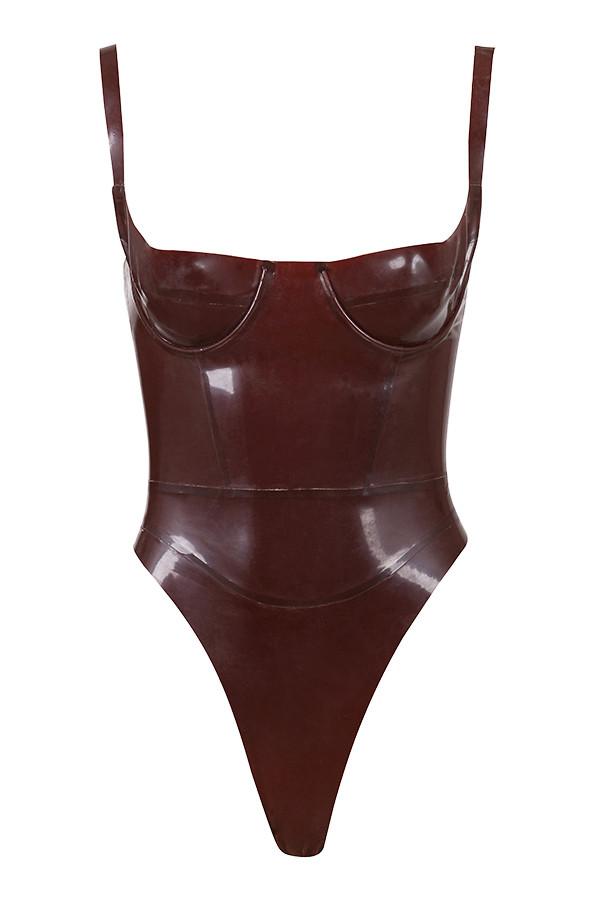 Latex Bustier Bodysuit