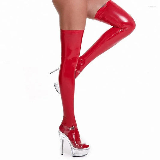 Boldessa® Latex Thigh Highs - Red