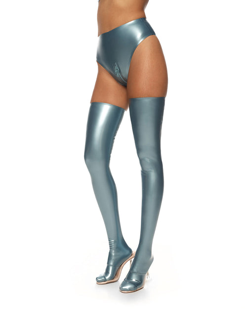 Stockings "Glimp" Metallic Blue