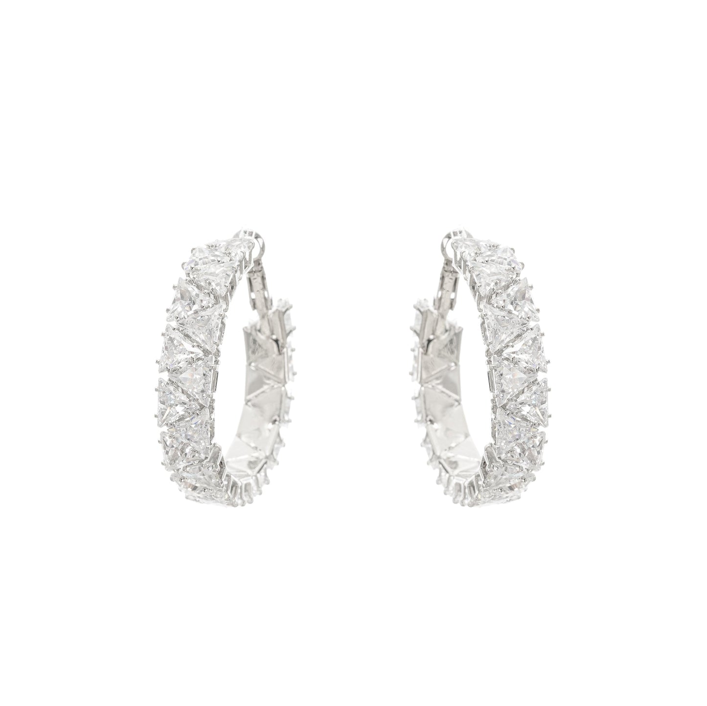 Léa crystal-embellished circle earrings