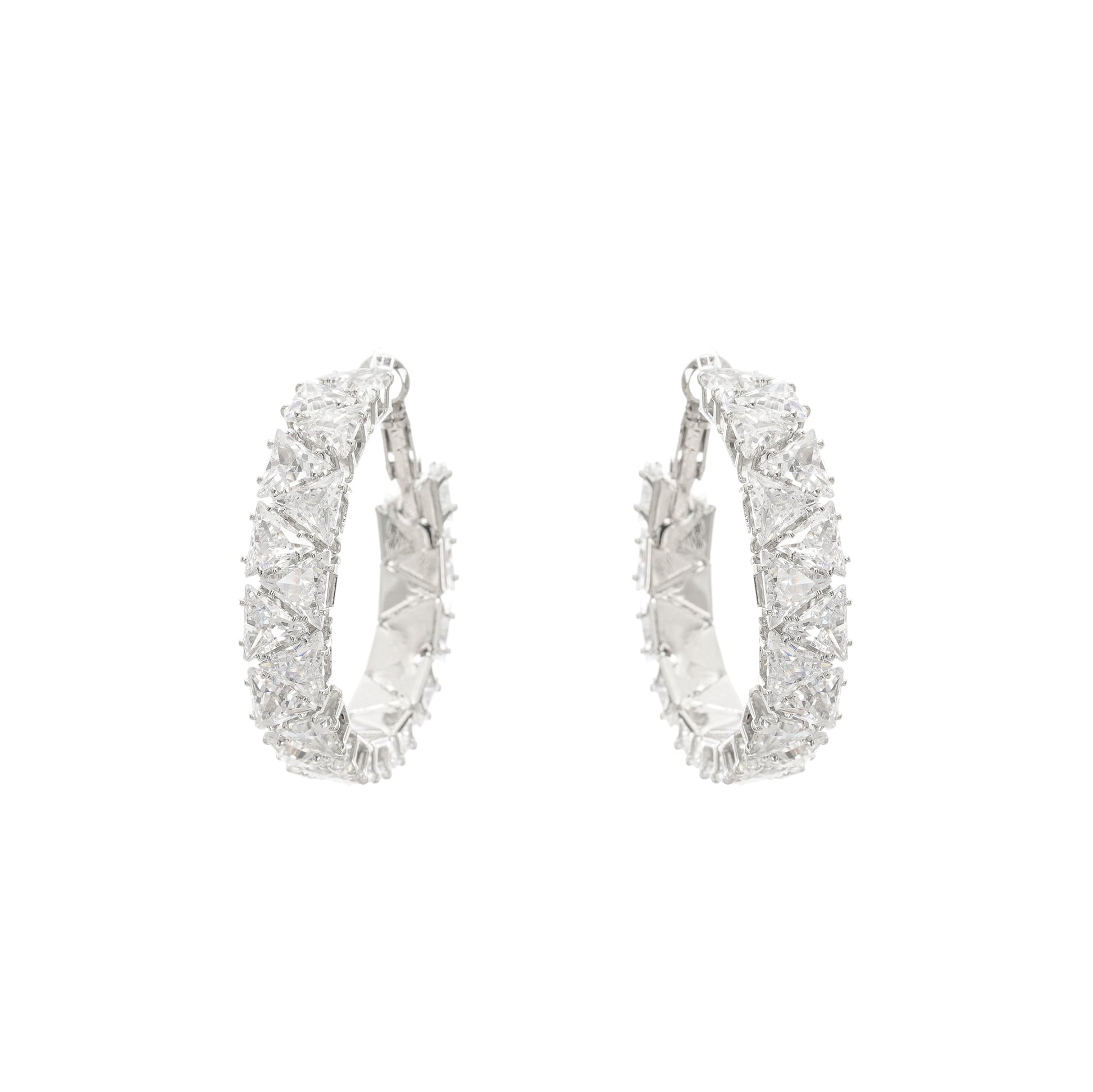 Léa crystal-embellished circle earrings