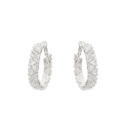 Léa crystal-embellished circle earrings