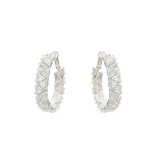 Léa crystal-embellished circle earrings