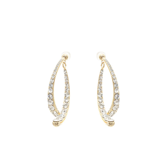 Mathilde embellished curve-edge earrings