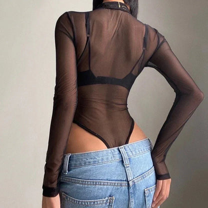 Boldessa® Sleek & Sheer Mesh Bodysuit