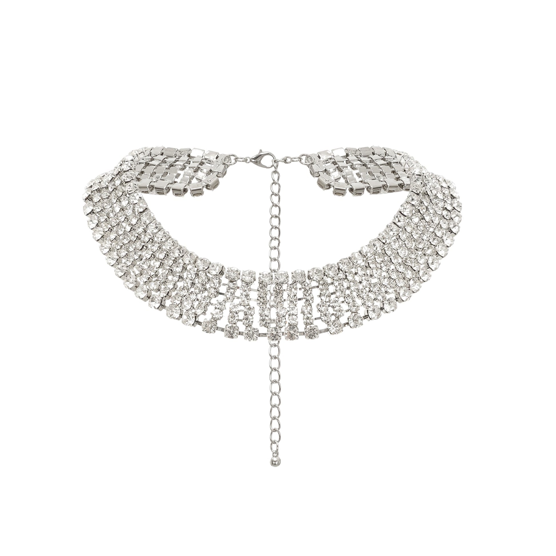 Thaïs crystal-embellished layered necklace