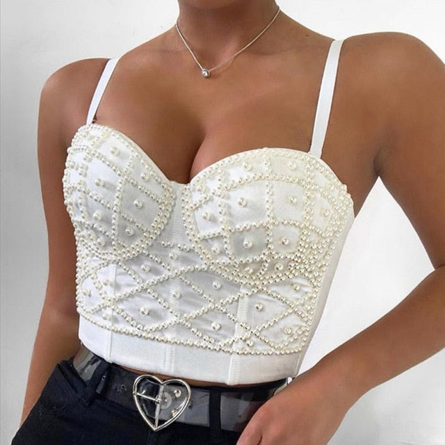 Boldessa® White On Black Crop Top