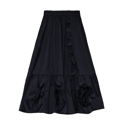 Boldessa® Ruffles Check Midi Skirt