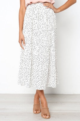 Boldessa® Keep It Dot Pleated Midi Skirt