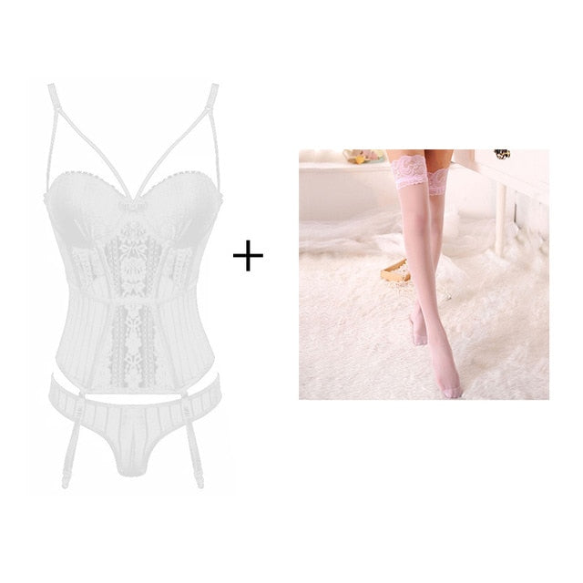 Boldessa® Wine Kisses Bralette Garter Sets