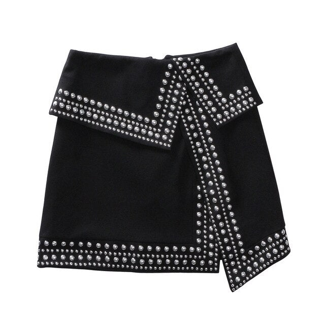 Boldessa® Black Dots Asymmetrical Skirts