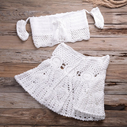 Boldessa® Sitting On The Dock Crochet Skirt Sets